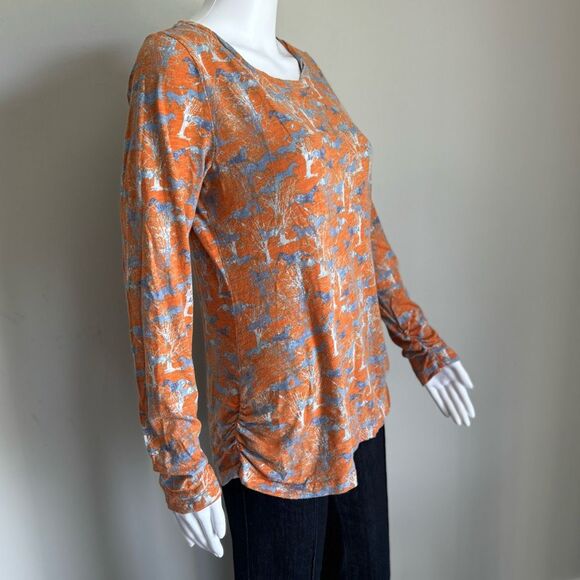 Sundance Wild Horses Print Long Sleeve Cotton Top Size M - Picture 1 of 9